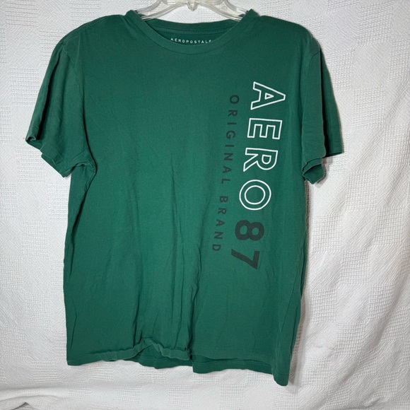 Aeropostale Other - Aeropostale Vertical Aero87 Original Brand Graphic Short Sleeve Tee Green size M